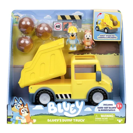 Bluey Kipplaster inkl. Hard-Hat Bluey & Muddy Bingo