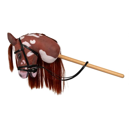 byASTRUP® Steckenpferd Coco, kastanienbraun/weiß