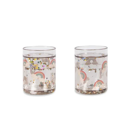  Konges Sløjd 2er-Pack Glitter Tasse, rainbow