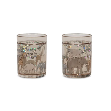 Konges Sløjd 2er-Pack Glitter Becher, safari