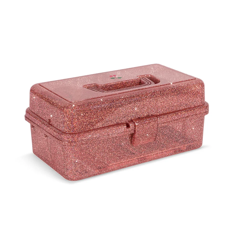 Konges Sløjd Creative Art Toolbox mit Bastelzubehör, Glitter Rose