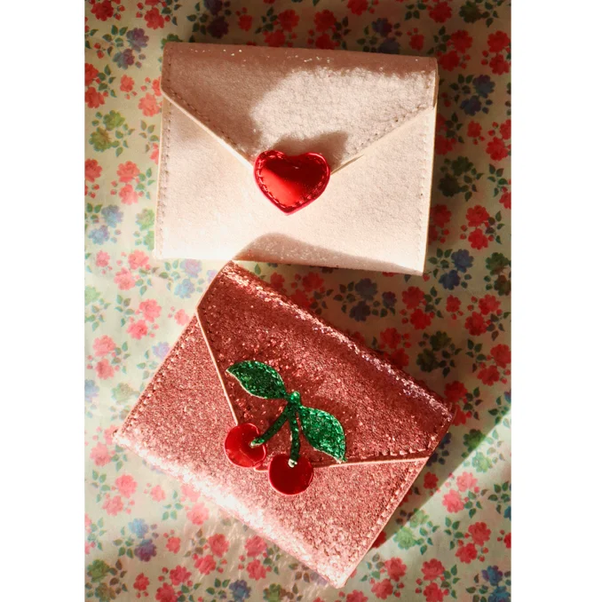 Konges Sløjd Love Letter Portemonnaie, cream glitter