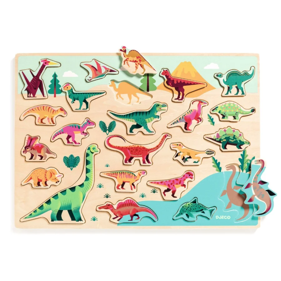 Djeco Holzpuzzle, Dino