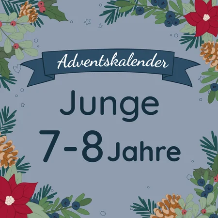 Adventskalender-Inhalt Junge, 7-8 Jahre (Versand ab Oktober)