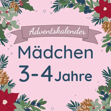 Adventskalender-Inhalt für Mädchen 3-4 Jahre (Versand ab Oktober)