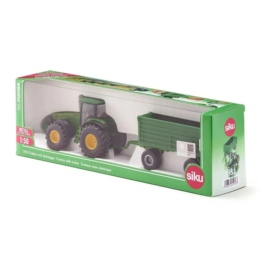 Siku John Deere Traktor mit Anhänger