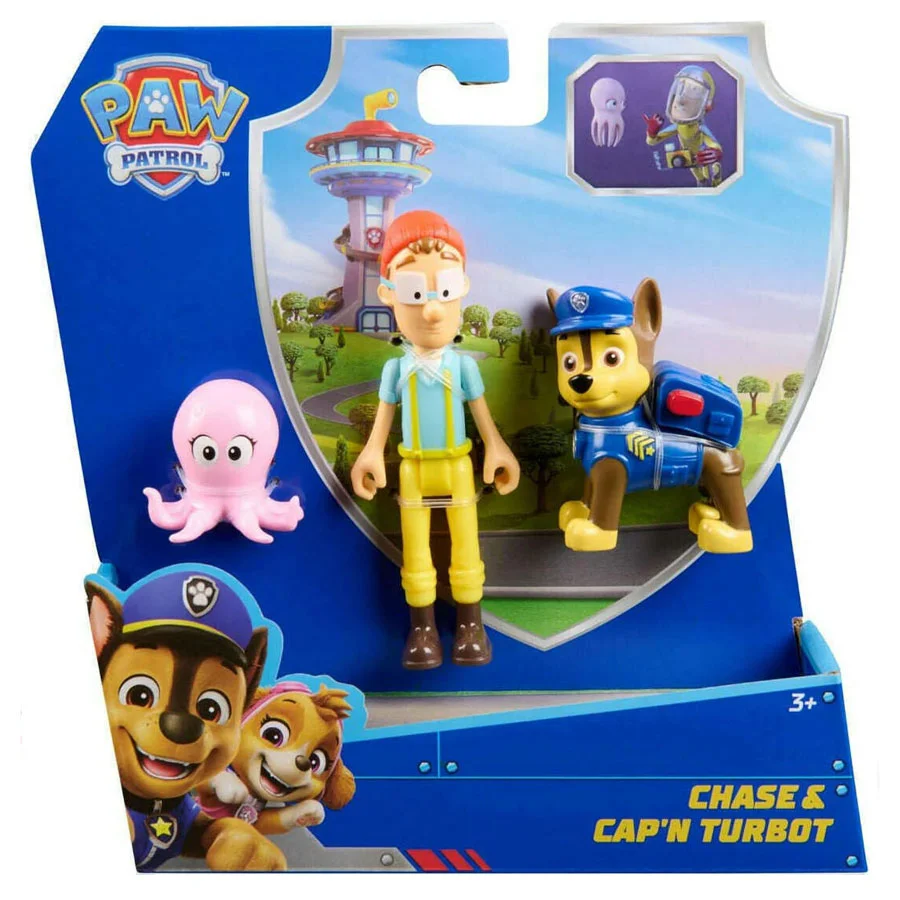 Paw Patrol Figur - Chase & Cap'n Turbot