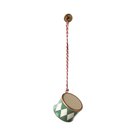 Maileg Metall Weihnachtsanhänger, kleine Trommel - Dark Green