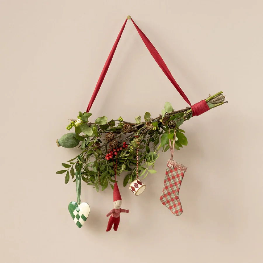 Maileg Metall Weihnachtsanhänger, kleine Trommel - rot