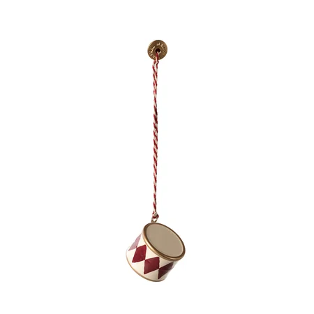 Maileg Metall Weihnachtsanhänger, kleine Trommel - rot