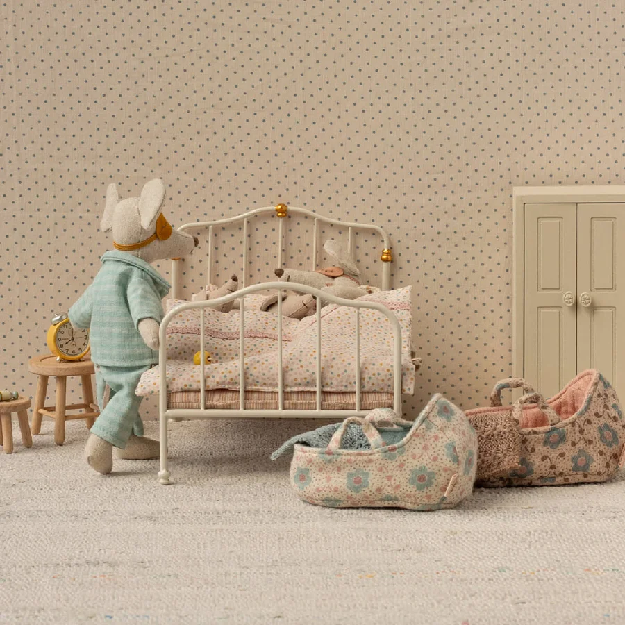 Maileg Vintage Bett, Maus - Off White