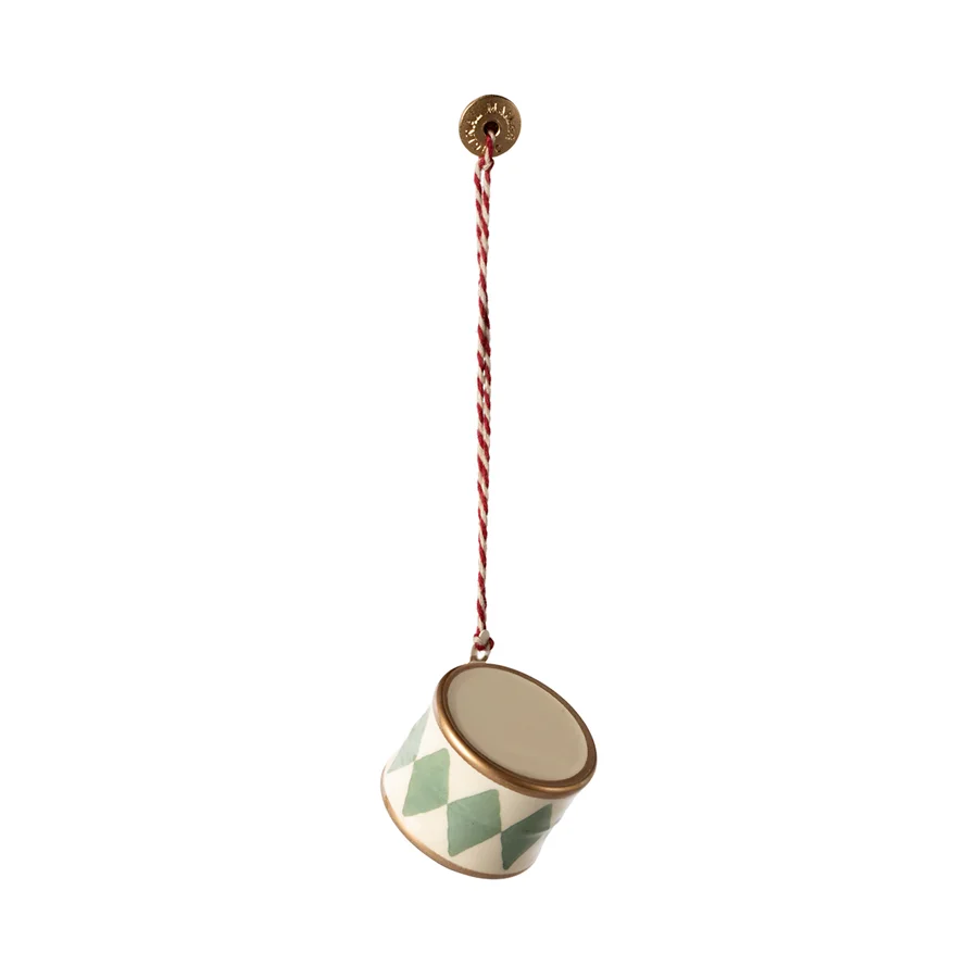 Maileg Metal Weihnachtsanhänger, kleine Trommel - mint
