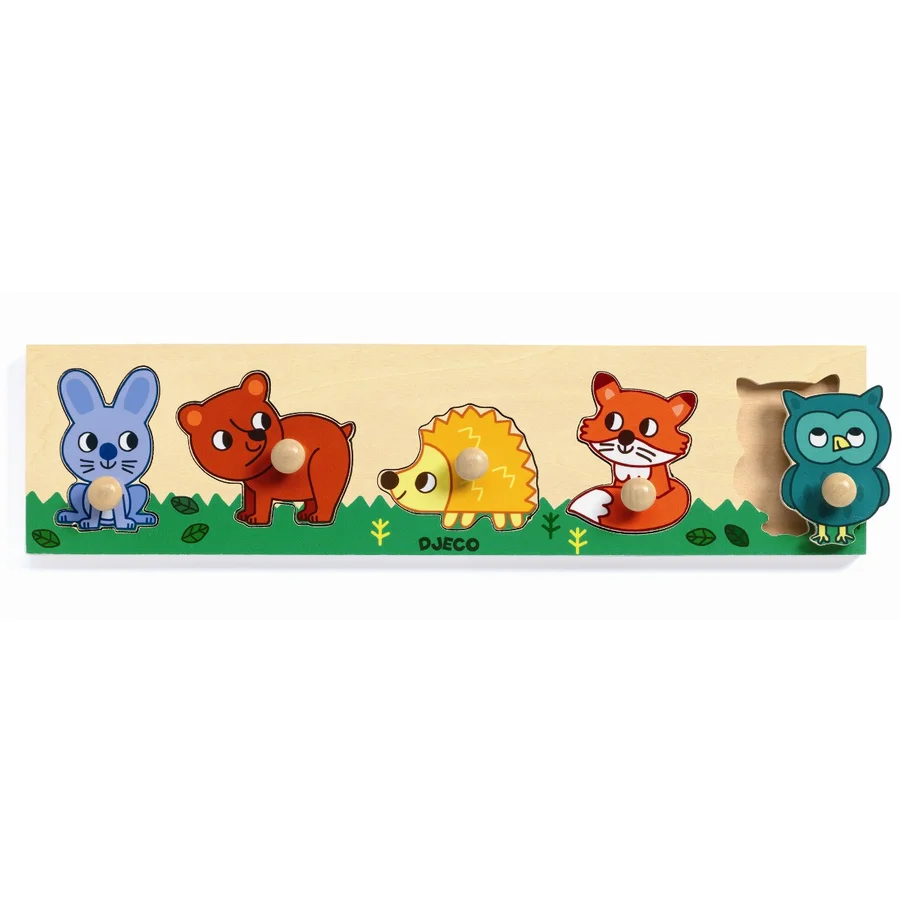 Djeco Knaufpuzzle, Tiere des Waldes