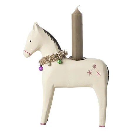 Maileg Kerzenhalter aus Holz, großes Pferd