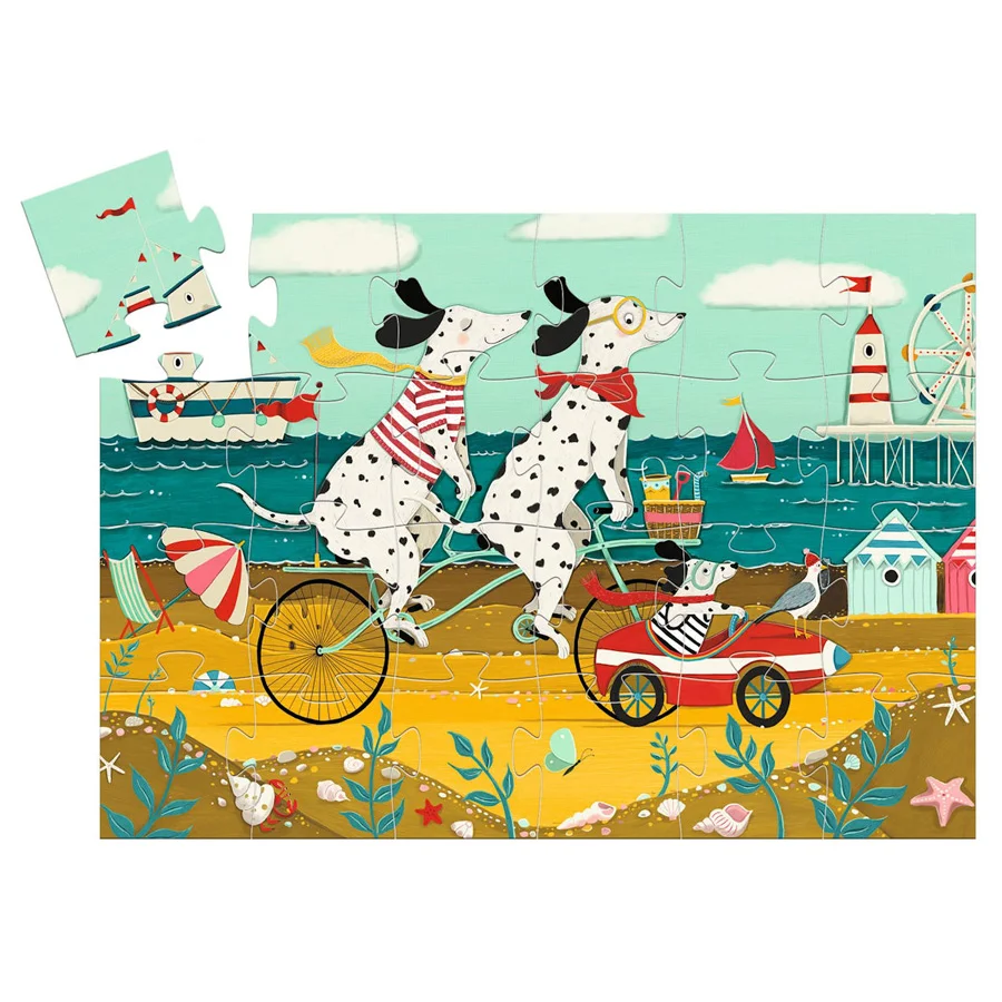 Djeco Silhouetten-Puzzle, Dalmatiner Ollie, 24 Teile