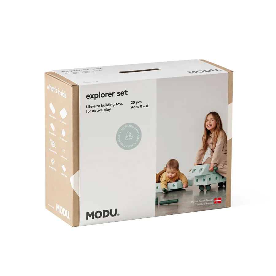 MODU Explorer Set, 19 Teile - Ocean Mint/Forest Green