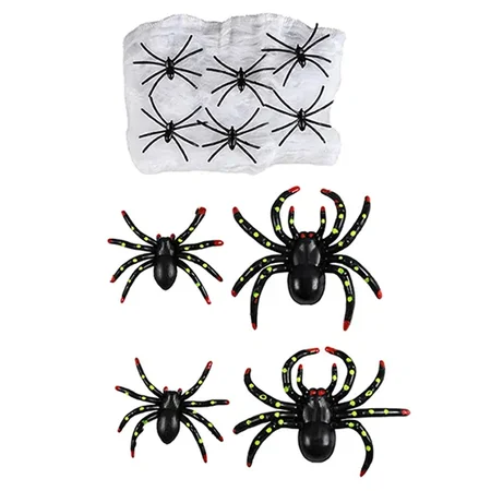 Spinnennetz mit Spinnen