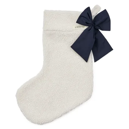 Liewood Eva Fleece-Weihnachtssocke, klassisch navy/sandy