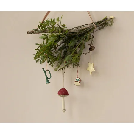 Maileg Metall Ornament kleine Trommel, klassisch rot