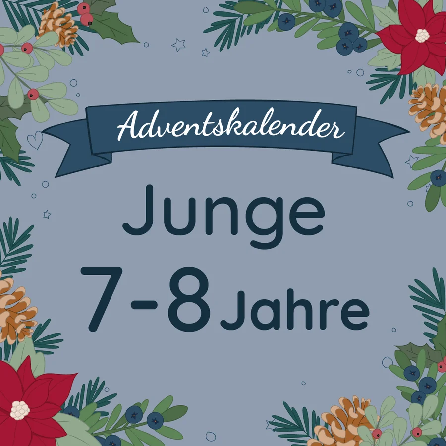 Adventskalender-Inhalt Junge, 7-8 Jahre (Versand ab Oktober)