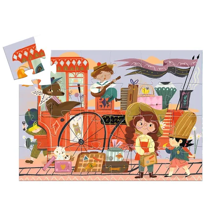 Djeco Silhouettenpuzzle Mias Reise, 36 Teile