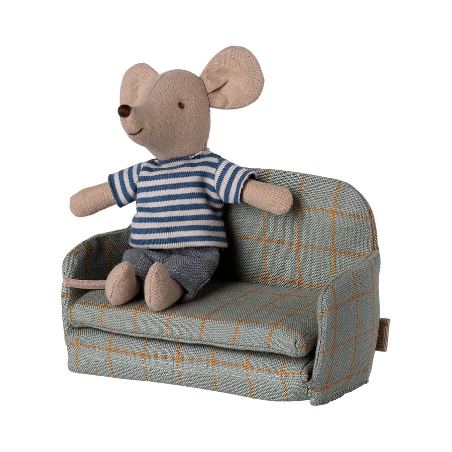 Maileg Schlafsofa, Maus - kariert