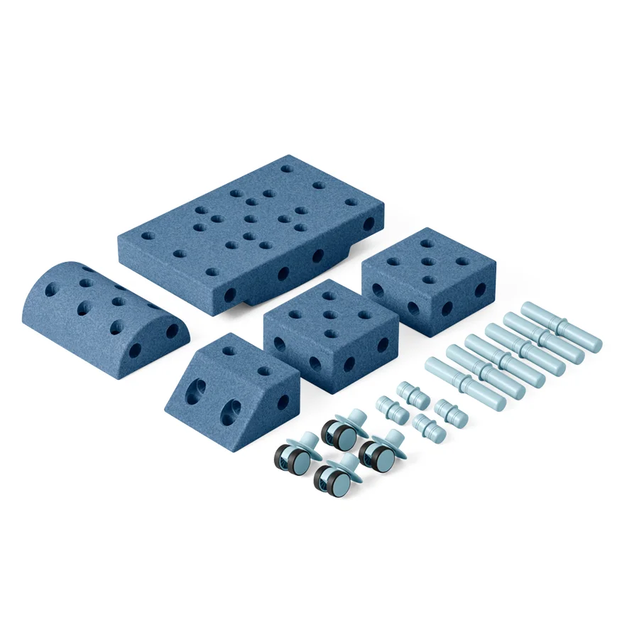 MODU Explorer Set, 19 Teile - Deep Blue/Sky Blue