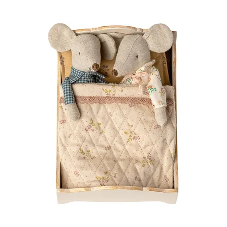 Maileg Bett, Maus - Off White
