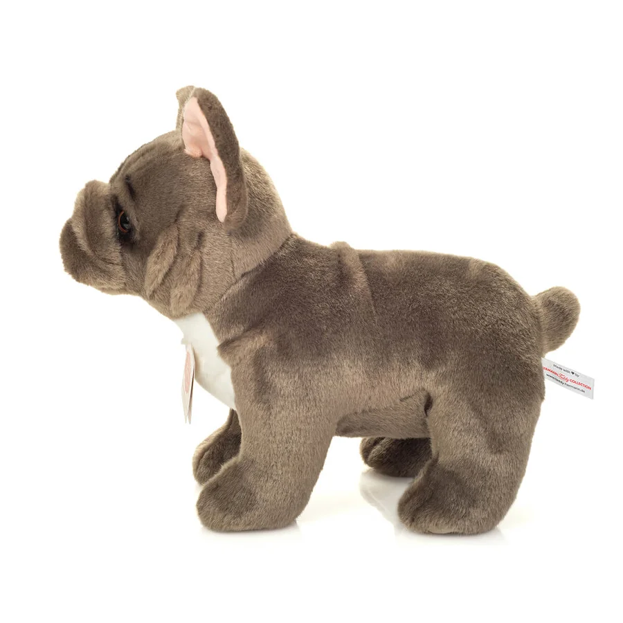 Teddy Hermann, stehende französische Bulldoge grau, 30 cm