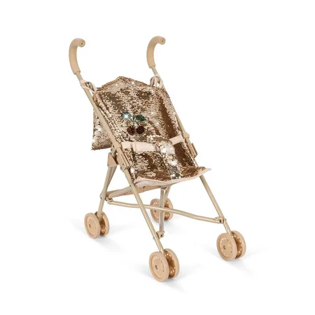 Konges Sløjd Glitzernder Puppenwagen, Cherry