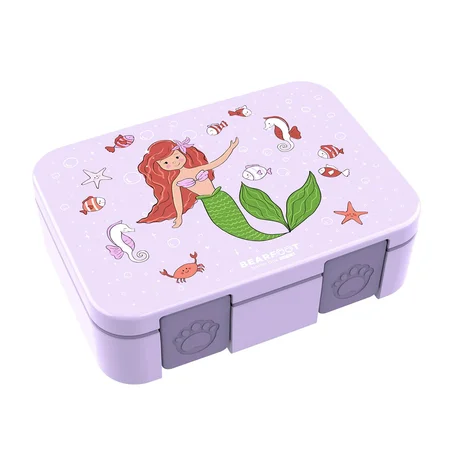 Bearfoot Bento COMPACT Brotdose, 650 ml - lila Meerjungfrau