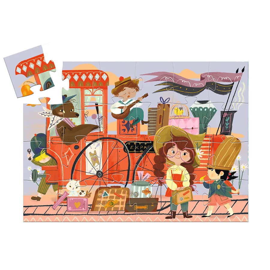 Djeco Silhouettenpuzzle Mias Reise, 36 Teile
