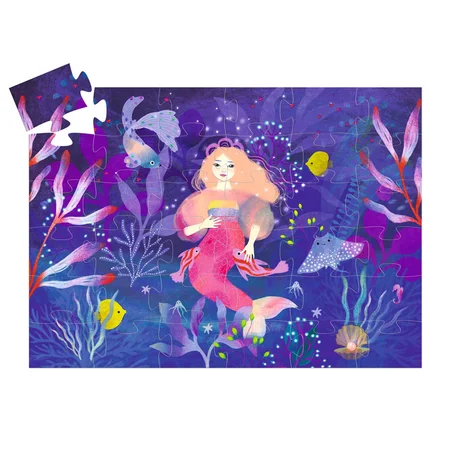 Djeco Silhouetten-Puzzle, Meerjungfrau Ella, 36 Teile