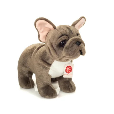 Teddy Hermann, stehende französische Bulldoge grau, 30 cm