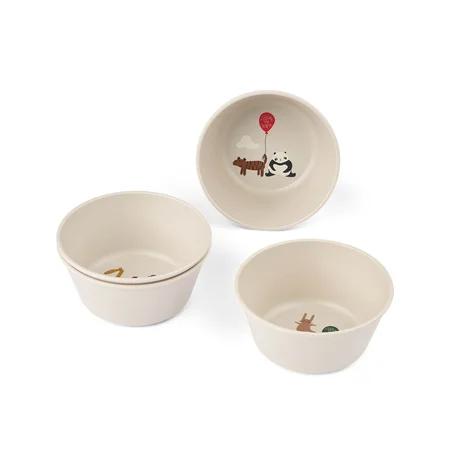 Liewood Cees 4er-Pack Schalen, Around the World/Sandy