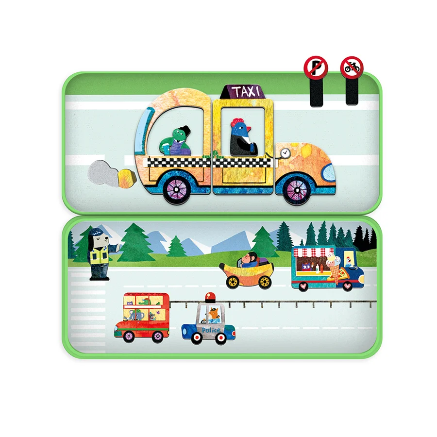 MierEdu Magnetisches Spielset, Autos