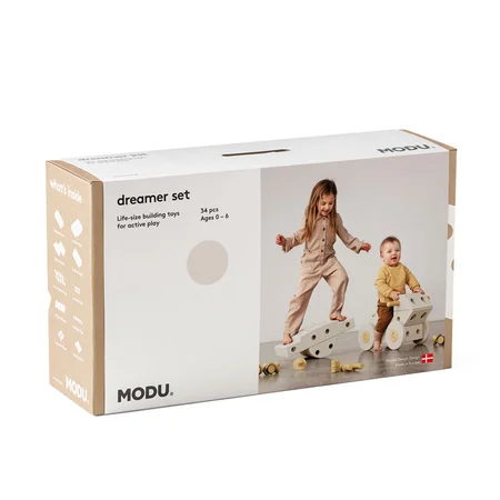 MODU Dreamer Sæt, 33 Dele - Sand Grey/Honey Yellow
