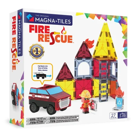Magna-Tiles Feuerwehr- und Rettungsstation, 27 Teile