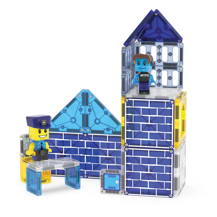 Magna-Tiles Polizeistation, 36 Teile