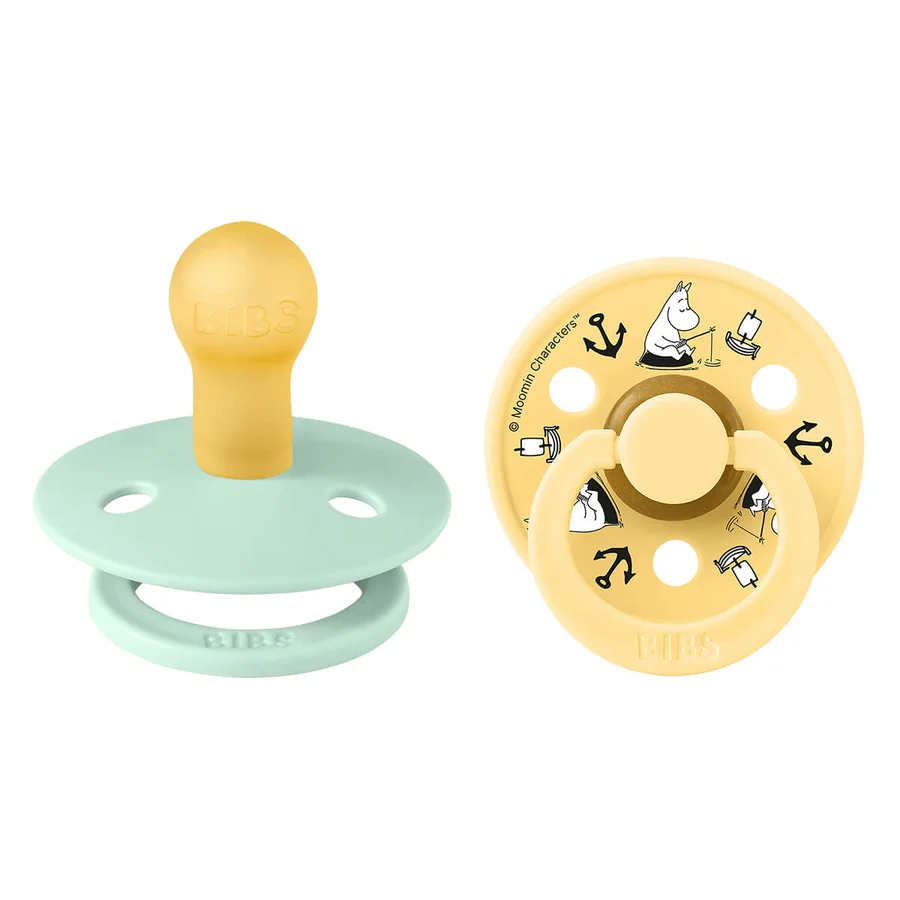 Bibs x Moomin Sailing 2er-Pack Schnuller Farbe Größe 1, Nordic Mint Mix