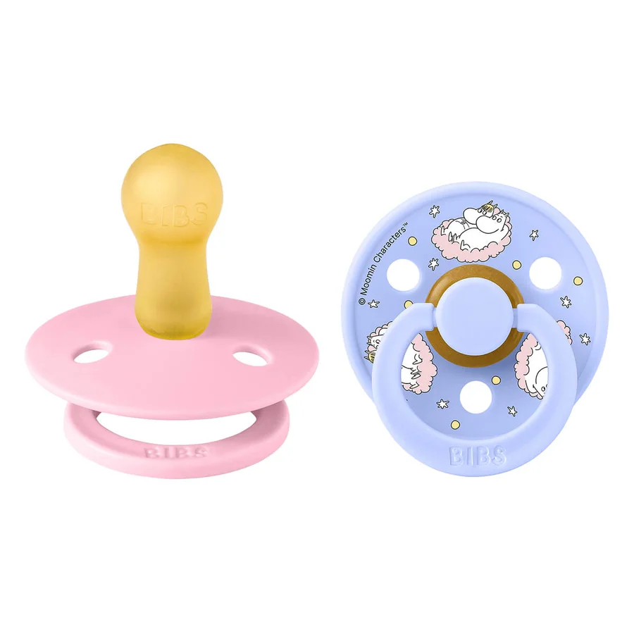 Bibs x Moomin Dreaming 2er-Pack Colour Schnuller Größe 2, Baby Pink Mix