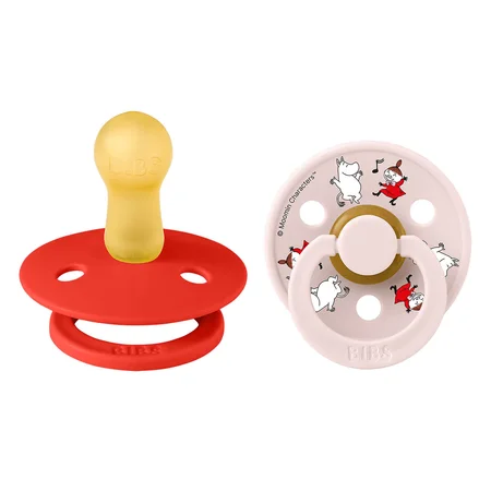 Bibs x Moomin Dancing 2er-Pack Colour Schnuller Größe 2, Candy Apple Mix