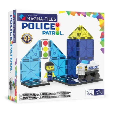 Magna-Tiles Polizeistreife, 20 Teile