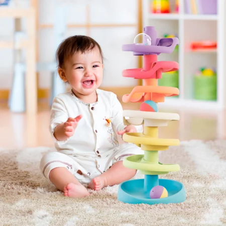 Quercetti PlayEco+ Kugelturm mit Rasselbällen