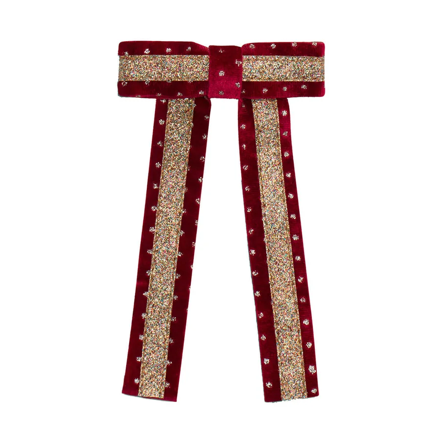 Mimi & Lula Haarschleife, Red Burgundy Circus