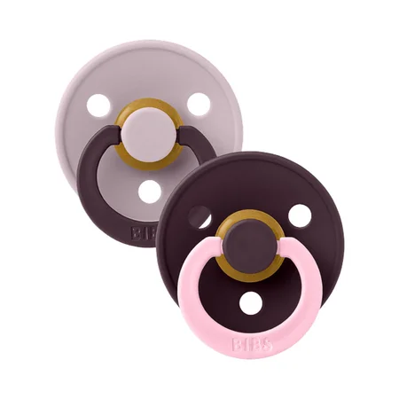 BIBS Colour Studio Fusion 2er-Pack Schnuller Größe 2, Dusky Lilac & Plum