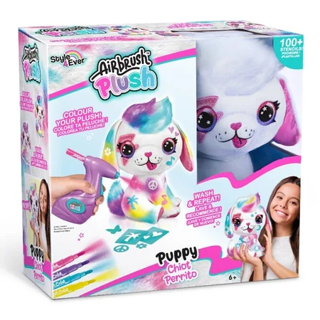 Airbrush Plüsch-Hundewelpe, 20 cm