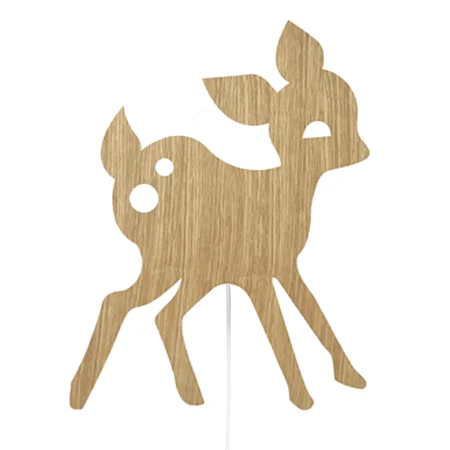 Ferm Living væglampe, My Deer - egetræ
