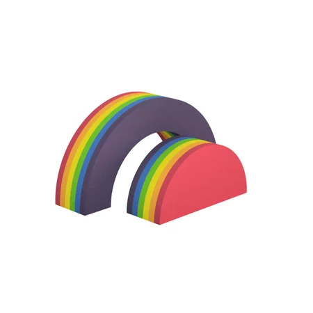 bObles tunnel, 34 cm - rainbow