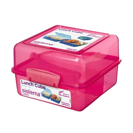 Sistema madkasse med rum, solid pink